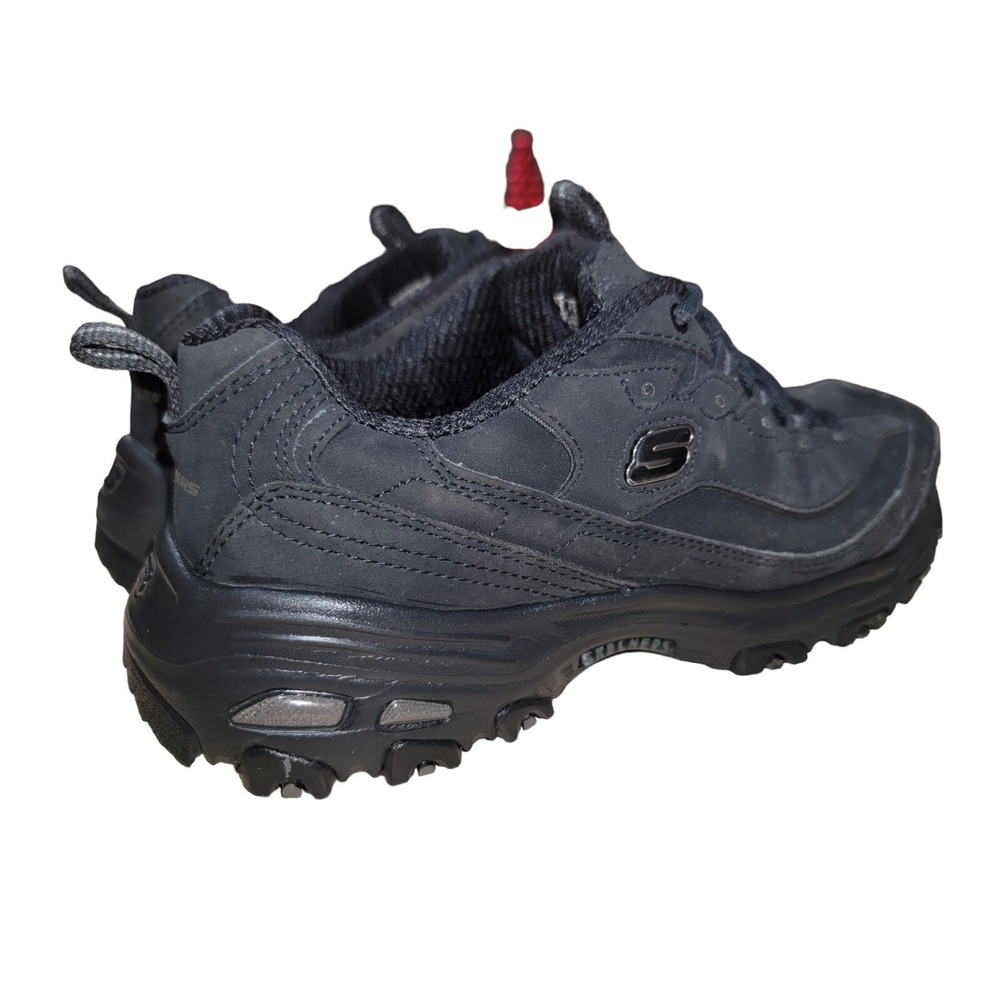 Skechers D Lites Women's 11949W Black Leather Comfort Shoes Sneakers Size 7 W - Picture 3 of 11